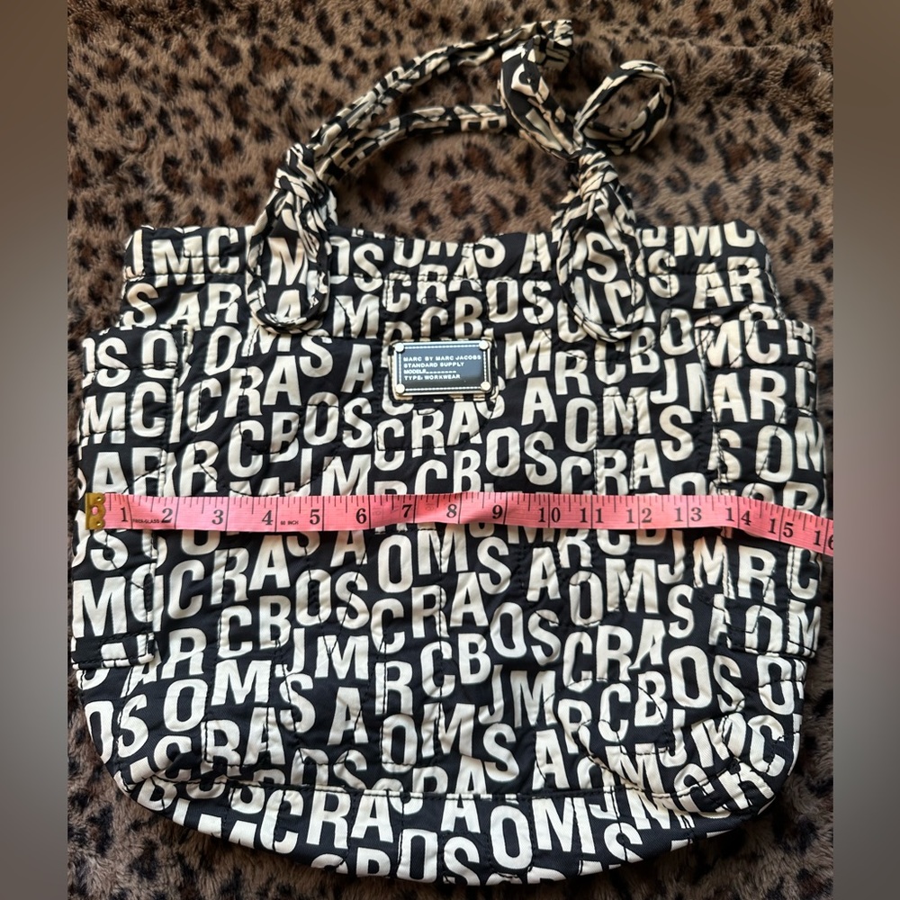 Marc Jacobs black and white signature tote. Used
